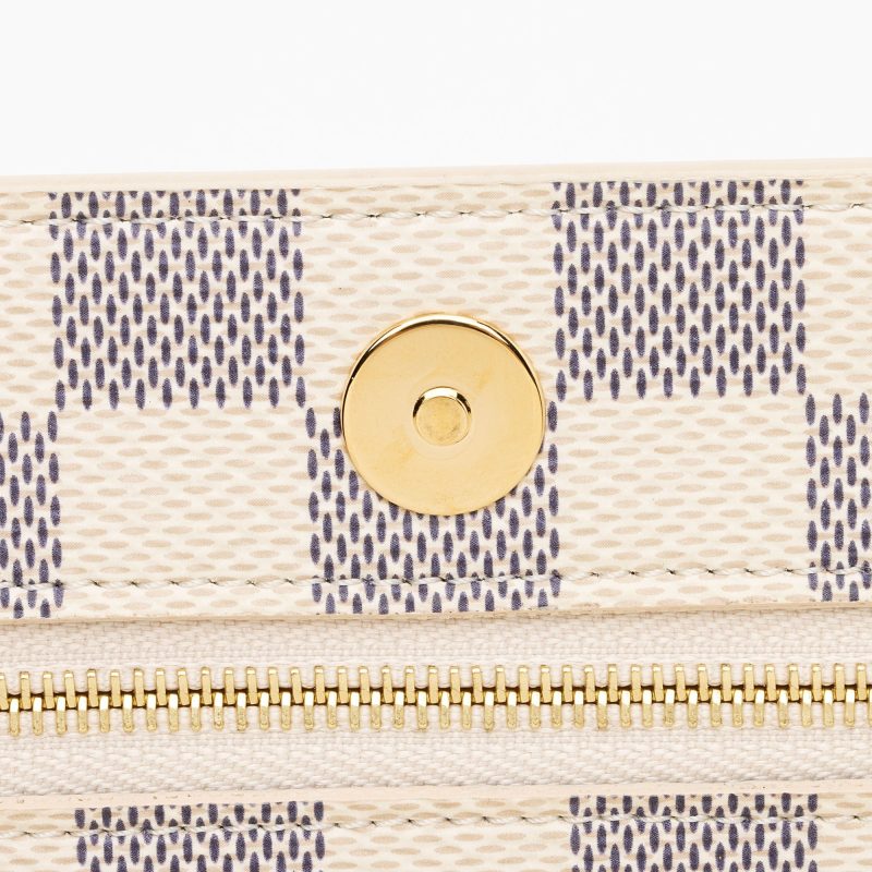 Louis Vuitton Damier Azur Summer Trunk Pochette Weekend Crossbody Bag (SHF-6YST27) - Image 9