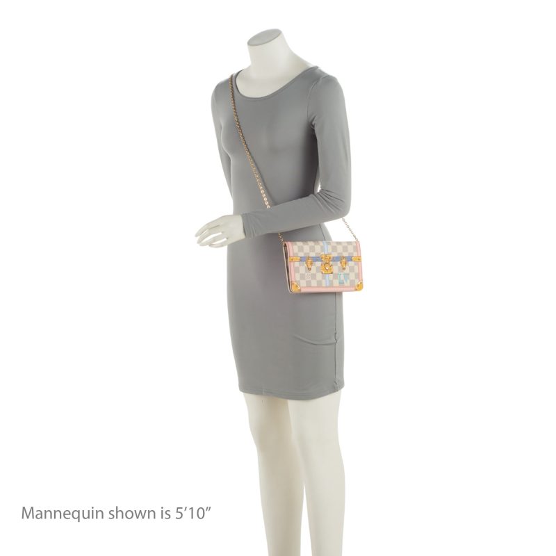Louis Vuitton Damier Azur Summer Trunk Pochette Weekend Crossbody Bag (SHF-6YST27) - Image 4