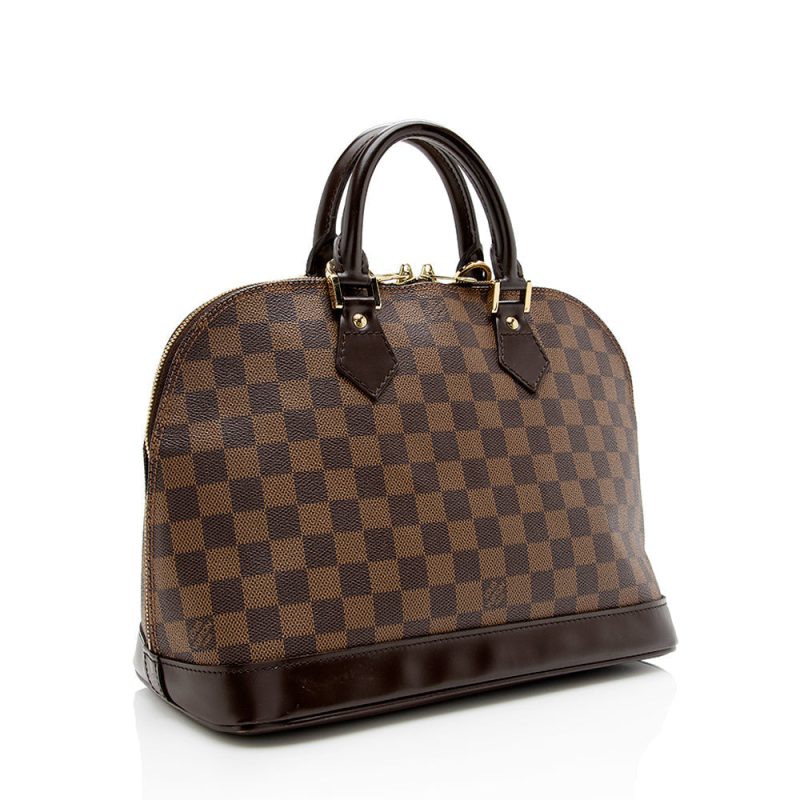 Louis Vuitton Damier Ebene Alma PM Satchel (SHF-16318)