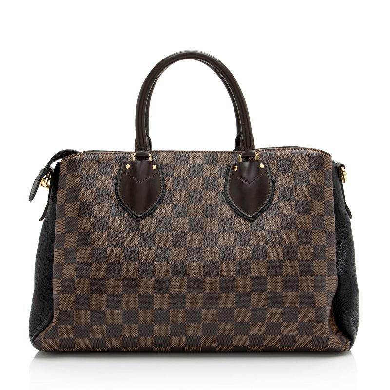 Louis Vuitton Damier Ebene Cuir Taurillon Normandy Satchel (SHF-23318) - Image 2