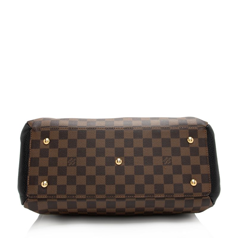 Louis Vuitton Damier Ebene Cuir Taurillon Normandy Satchel (SHF-23318) - Image 3