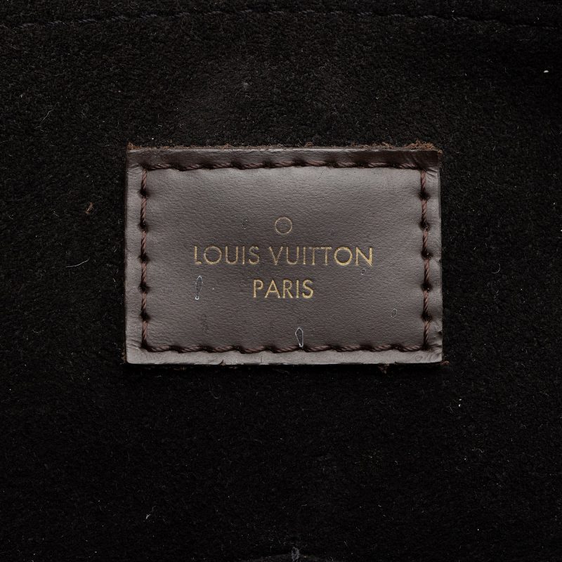 Louis Vuitton Damier Ebene Cuir Taurillon Normandy Satchel (SHF-23318) - Image 9