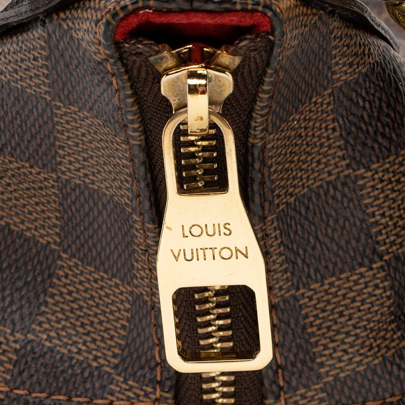 Louis Vuitton Damier Ebene Evora MM Shoulder Bag (SHF-22530) - Image 8