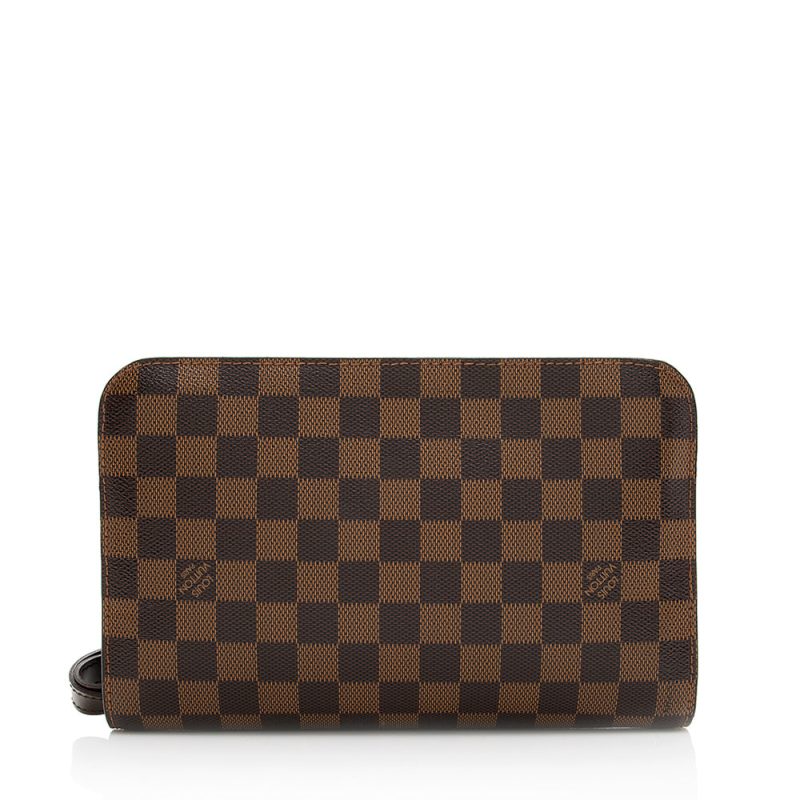Louis Vuitton Damier Ebene Saint Louis Wristlet Clutch (SHF-20614) - Image 2