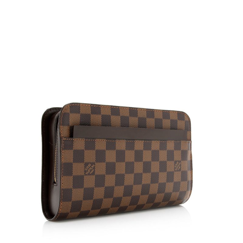 Louis Vuitton Damier Ebene Saint Louis Wristlet Clutch (SHF-20614)