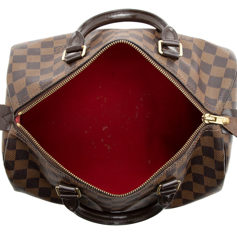 Louis Vuitton Damier Ebene Speedy 30 Satchel (SHF-20847) - Image 6