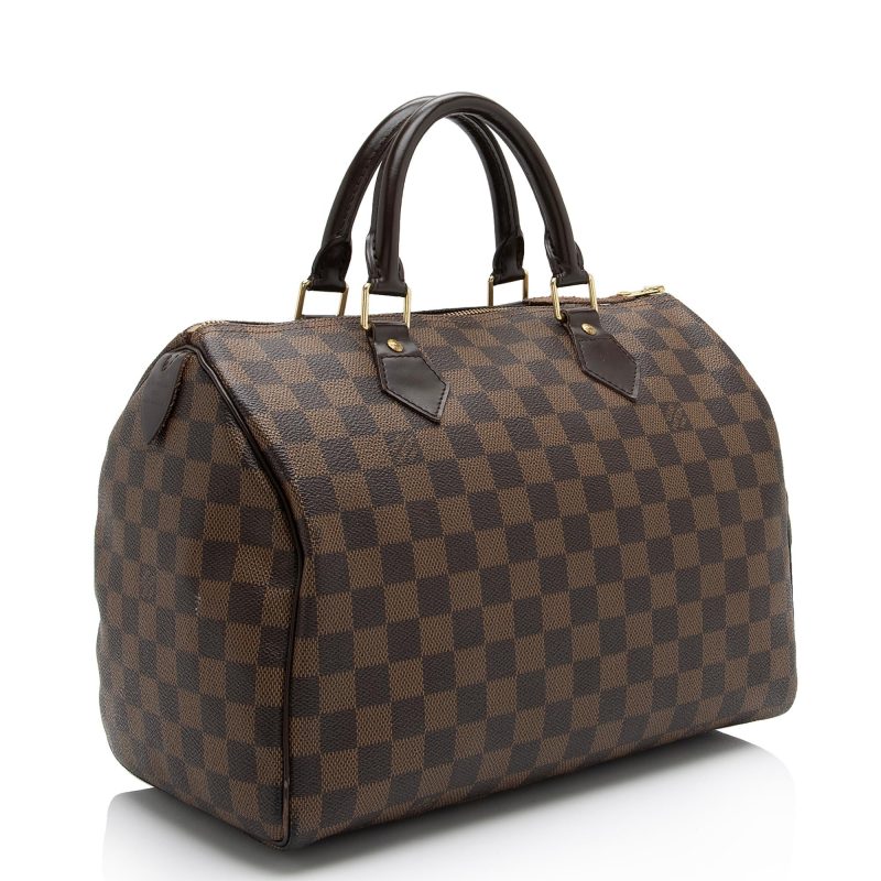 Louis Vuitton Damier Ebene Speedy 30 Satchel (SHF-23071)