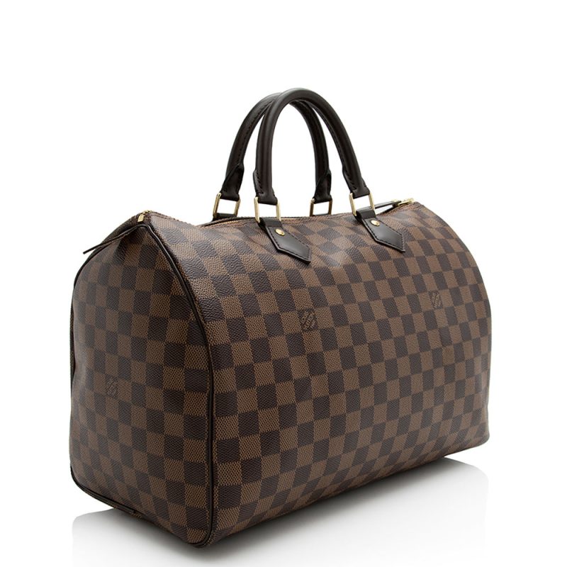 Louis Vuitton Damier Ebene Speedy 35 Satchel (SHF-21854)