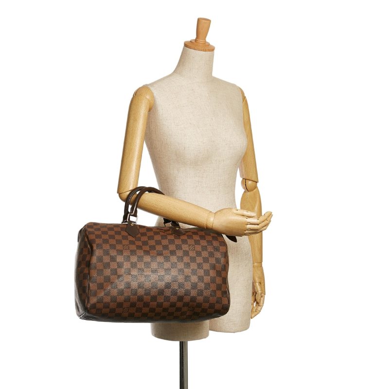 Louis Vuitton Damier Ebene Speedy 35 (SHG-35701) - Image 4