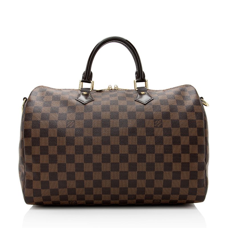 Louis Vuitton Damier Ebene Speedy Bandouliere 35 Satchel (SHF-22047) - Image 2