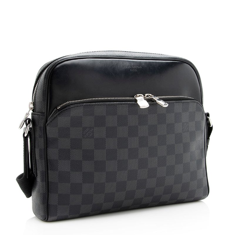 Louis Vuitton Damier Graphite Dayton Reporter MM Messenger Bag (SHF-20062)