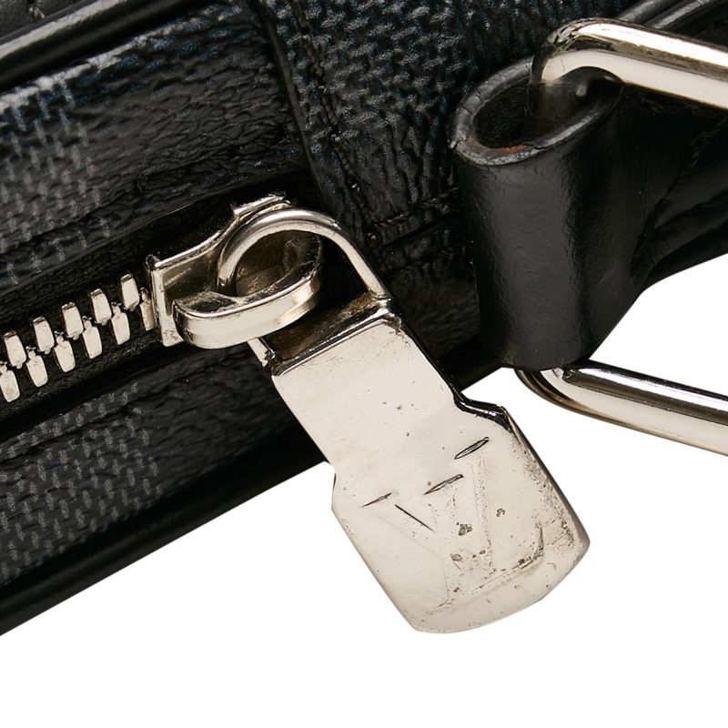 Louis Vuitton Damier Graphite Renaissance Map Danube Slim PM (SHG-sFyJon) - Image 8
