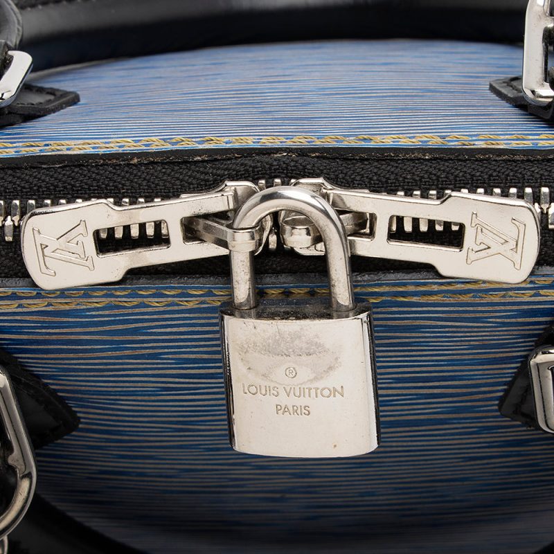 Louis Vuitton Epi Leather Denim Alma BB Satchel (SHF-22105) - Image 9