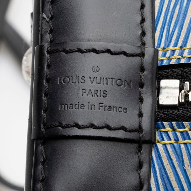 Louis Vuitton Epi Leather Denim Alma BB Satchel (SHF-22105) - Image 7