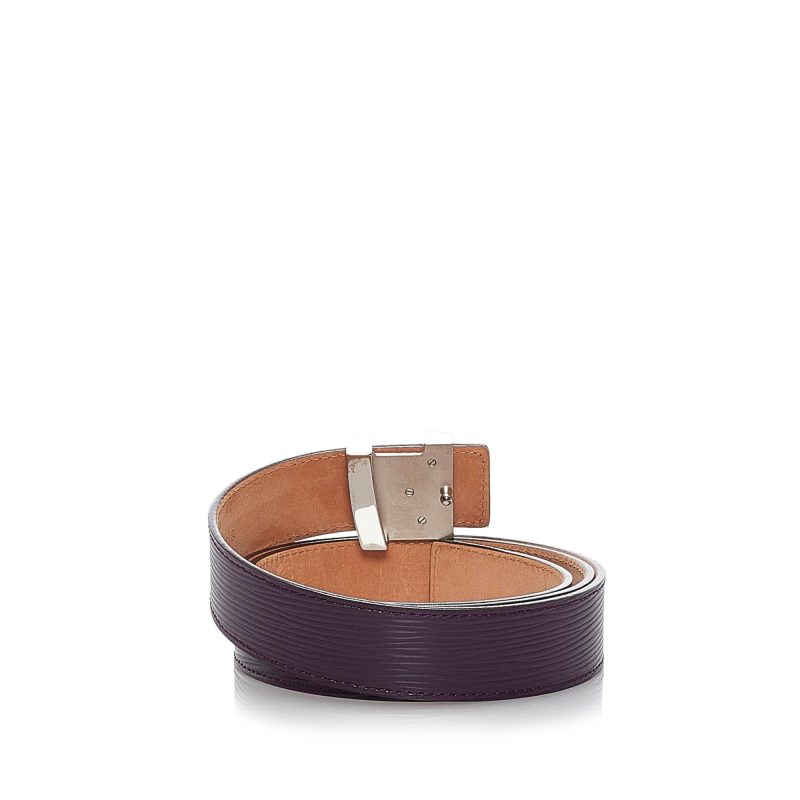 Louis Vuitton Epi Leather Initiales Belt - 35 / 90 (SHG-34108) - Image 2