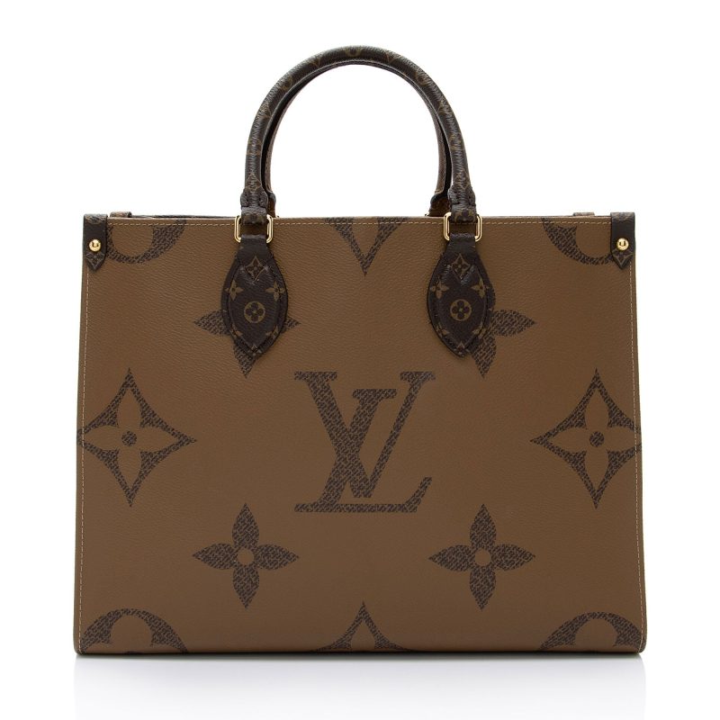Louis Vuitton Giant Monogram Canvas Onthego MM Tote (SHF-qOGGJv) - Image 2
