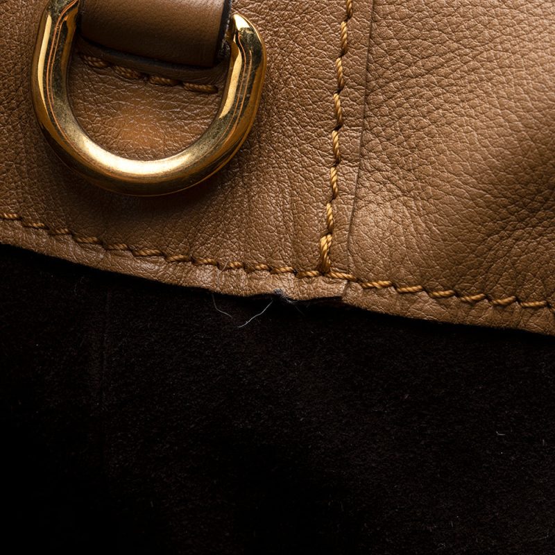 Louis Vuitton Leather Noisette Parnassea Bagatelle Shoulder Bag (SHF-20732) - Image 9