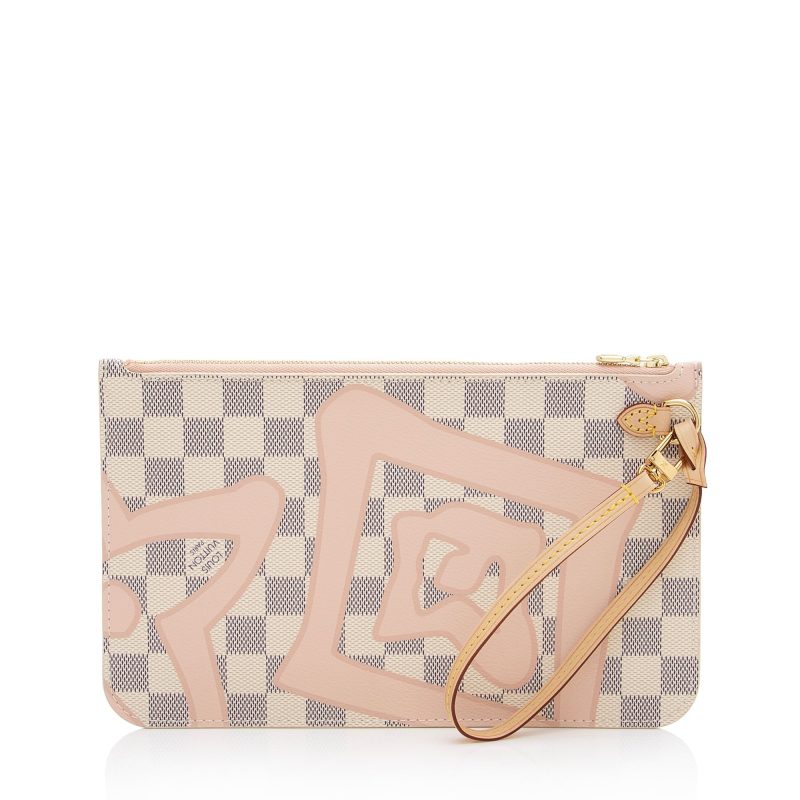 Louis Vuitton Limited Edition Damier Azur Tahitienne Neverfull MM Pochette (SHF-qUgHbq) - Image 2