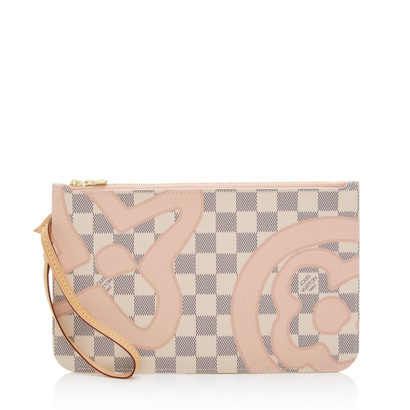 Louis Vuitton Limited Edition Damier Azur Tahitienne Neverfull MM Pochette (SHF-qUgHbq) - Image 10