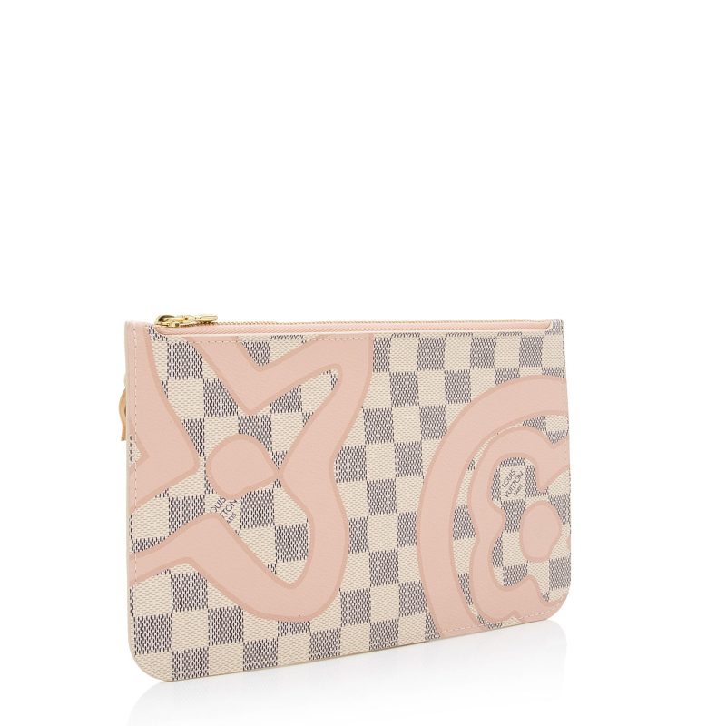 Louis Vuitton Limited Edition Damier Azur Tahitienne Neverfull MM Pochette (SHF-qUgHbq)
