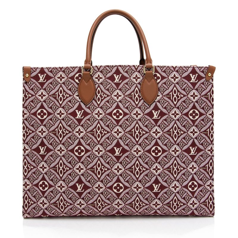 Louis Vuitton Limited Edition Jacquard Since 1854 Onthego GM Tote (SHF-8Ps372) - Image 2