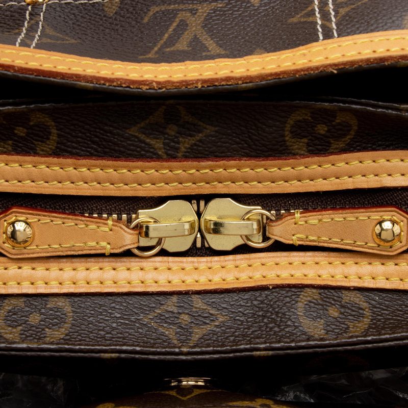 Louis Vuitton Limited Edition Monogram Canvas Riveting Satchel (SHF-mL6nuz) - Image 9