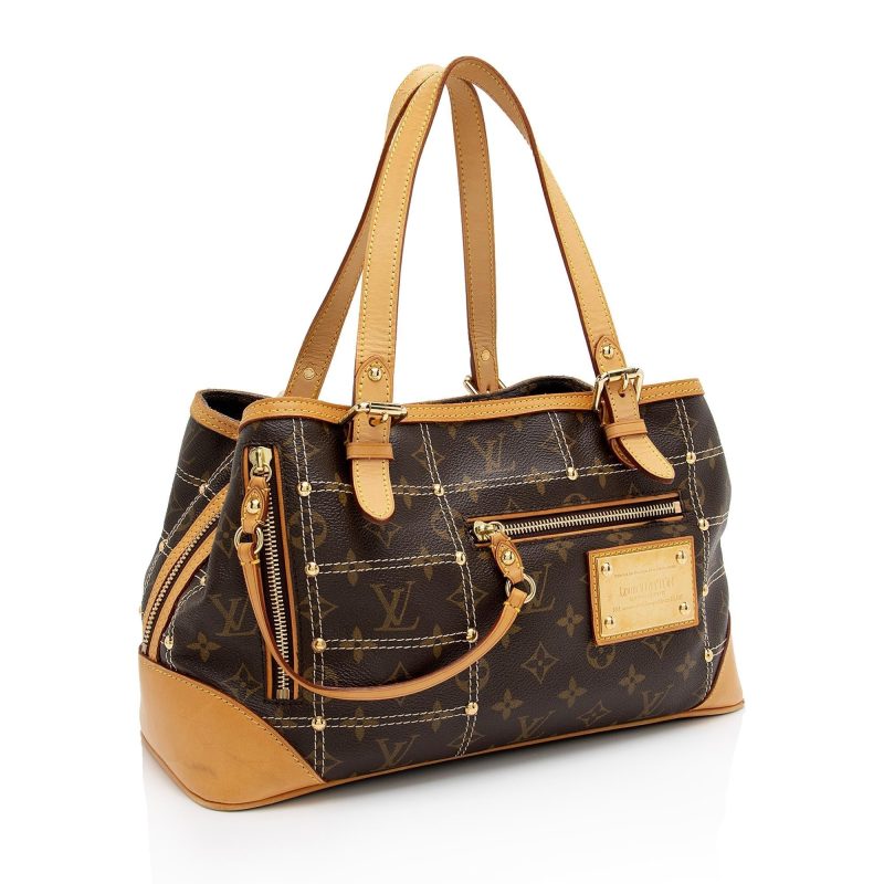 Louis Vuitton Limited Edition Monogram Canvas Riveting Satchel (SHF-mL6nuz)