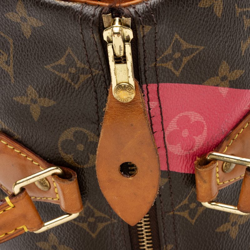 Louis Vuitton Monogram Canvas V Speedy 30 Satchel - FINAL SALE (SHF-ETgDwY) - Image 8