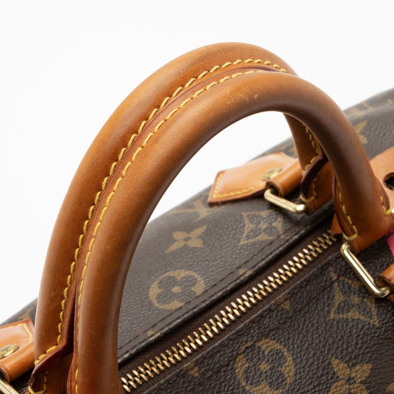 Louis Vuitton Monogram Canvas V Speedy 30 Satchel - FINAL SALE (SHF-ETgDwY) - Image 9