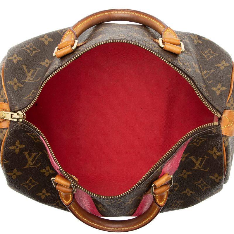 Louis Vuitton Monogram Canvas V Speedy 30 Satchel - FINAL SALE (SHF-ETgDwY) - Image 6