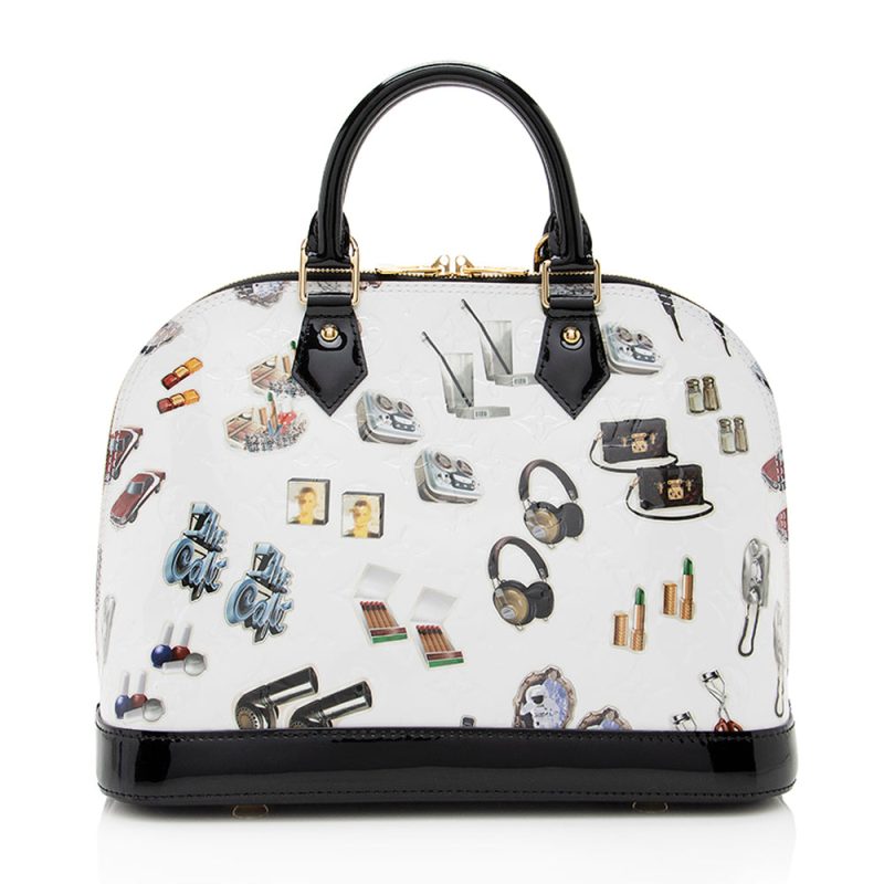Louis Vuitton Limited Edition Monogram Vernis Stickers Alma PM Satchel (SHF-18637) - Image 2