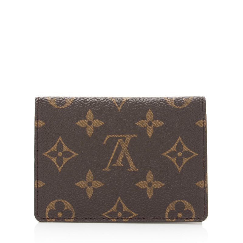 Louis Vuitton Monogram Canvas Porte 2 Vertical Card Holder (SHF-njByOR) - Image 2