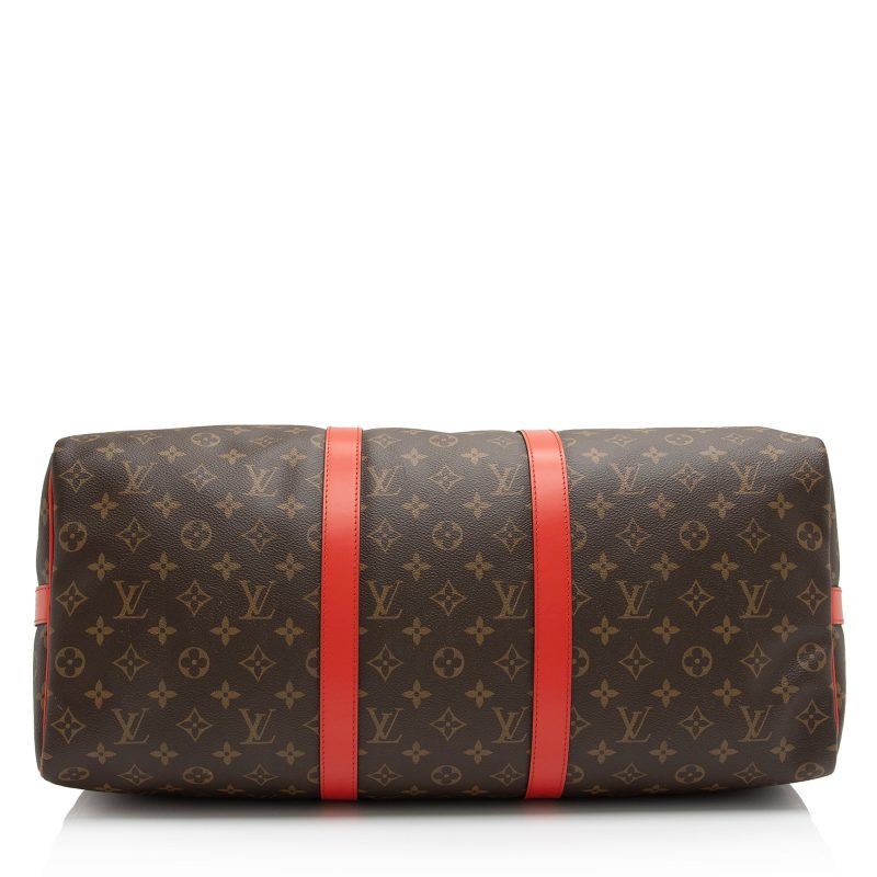 Louis Vuitton Monogram Canvas Keepall Bandouliere 50 Duffle Bag (SHF-23912) - Image 3