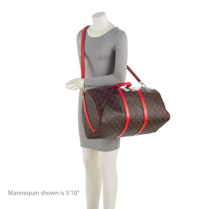 Louis Vuitton Monogram Canvas Keepall Bandouliere 50 Duffle Bag (SHF-23912) - Image 4
