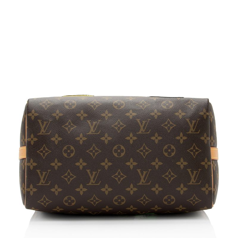 Louis Vuitton Monogram Canvas Patches Speedy Bandouliere 30 Satchel (SHF-Vfe38r) - Image 3