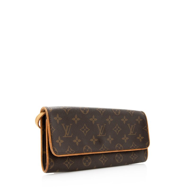 Louis Vuitton Monogram Canvas Pochette Twin GM Shoulder Bag (SHF-19243)