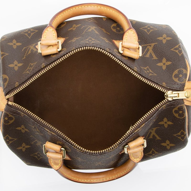 Louis Vuitton Monogram Canvas Speedy 25 Satchel (SHF-23455) - Image 6