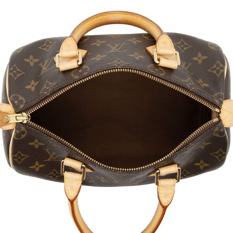 Louis Vuitton Monogram Canvas Speedy 25 Satchel (SHF-9adwo1) - Image 6