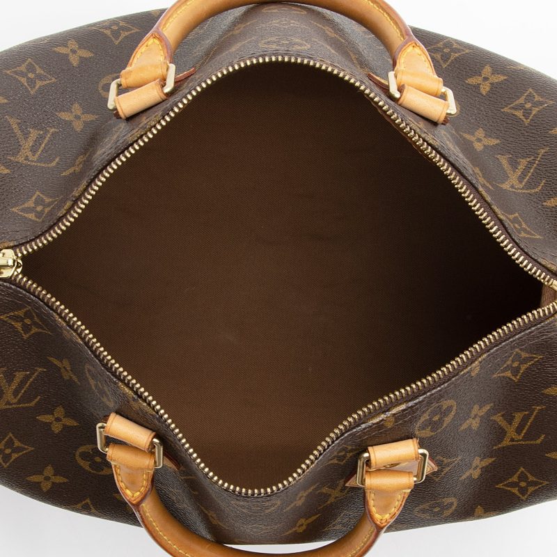 Louis Vuitton Monogram Canvas Speedy 30 Satchel (SHF-22760) - Image 10