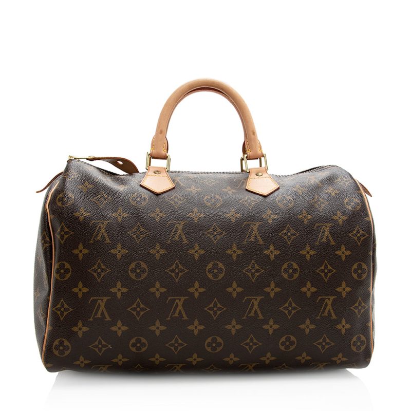 Louis Vuitton Monogram Canvas Speedy 35 Satchel (SHF-20210) - Image 2