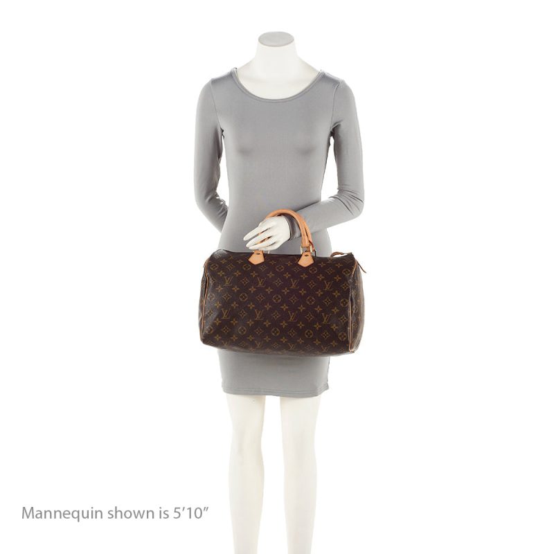 Louis Vuitton Monogram Canvas Speedy 35 Satchel (SHF-20210) - Image 4