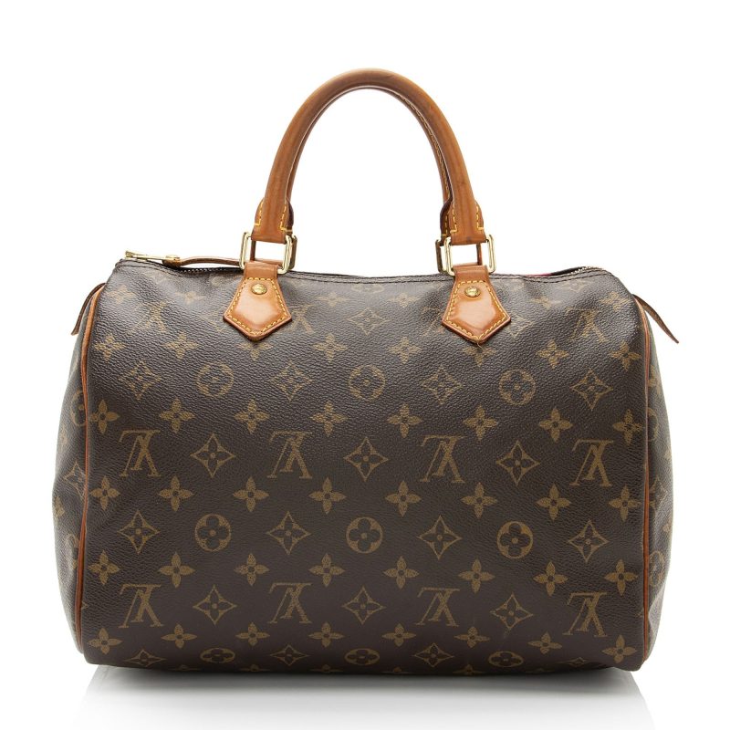 Louis Vuitton Monogram Canvas V Speedy 30 Satchel - FINAL SALE (SHF-ETgDwY) - Image 2