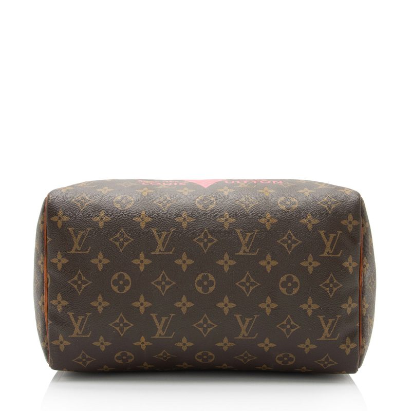 Louis Vuitton Monogram Canvas V Speedy 30 Satchel - FINAL SALE (SHF-ETgDwY) - Image 3