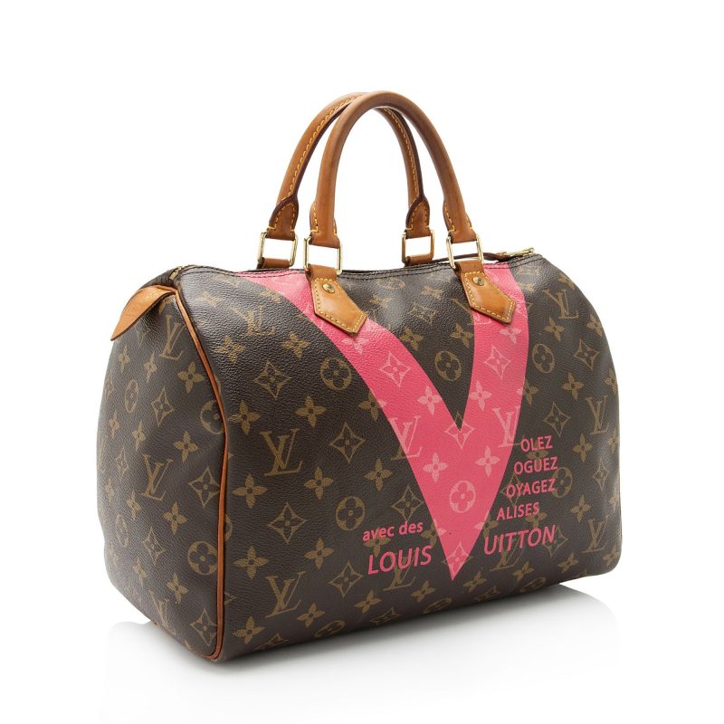 Louis Vuitton Monogram Canvas V Speedy 30 Satchel - FINAL SALE (SHF-ETgDwY)