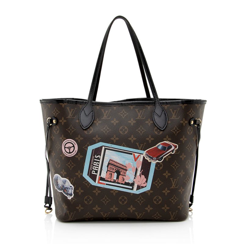 Louis Vuitton Monogram Canvas World Tour Neverfull MM Tote (SHF-21977) - Image 2