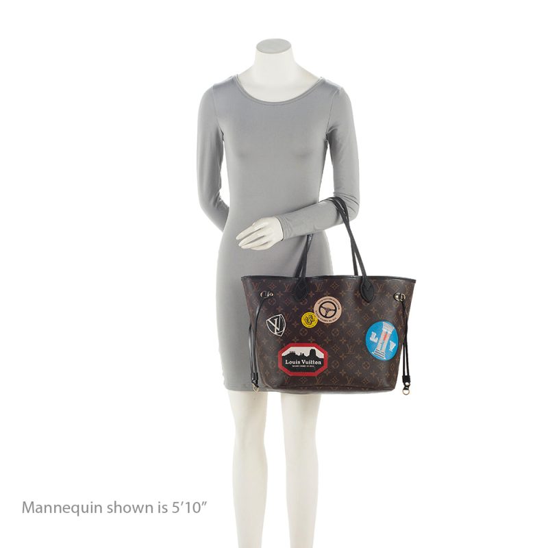 Louis Vuitton Monogram Canvas World Tour Neverfull MM Tote (SHF-21977) - Image 4