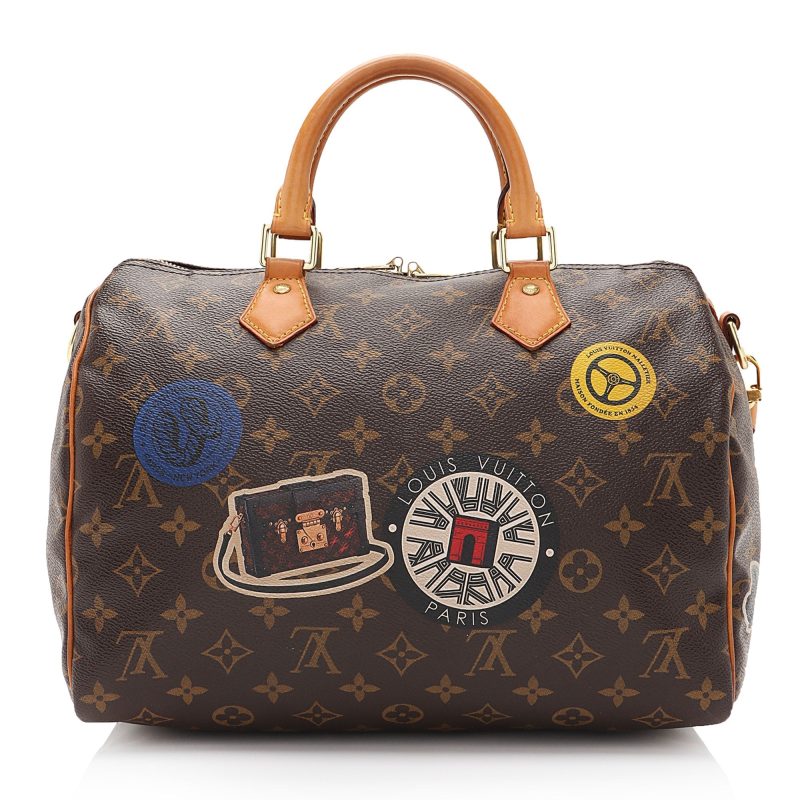 Louis Vuitton Monogram Canvas World Tour Speedy Bandouliere 30 Satchel (SHF-BIQxNQ) - Image 2