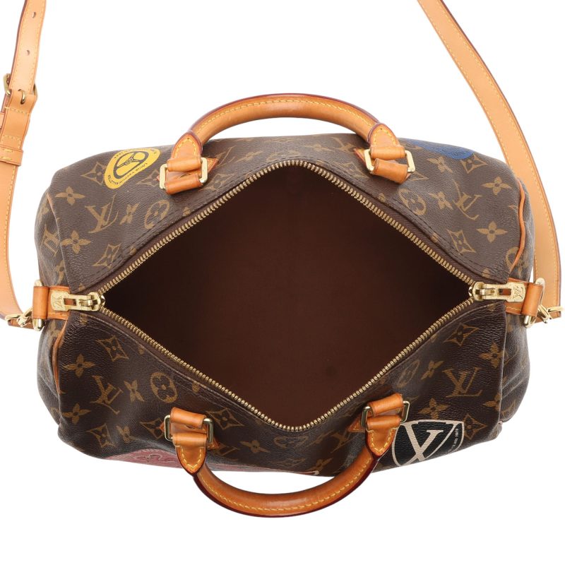 Louis Vuitton Monogram Canvas World Tour Speedy Bandouliere 30 Satchel (SHF-BIQxNQ) - Image 6