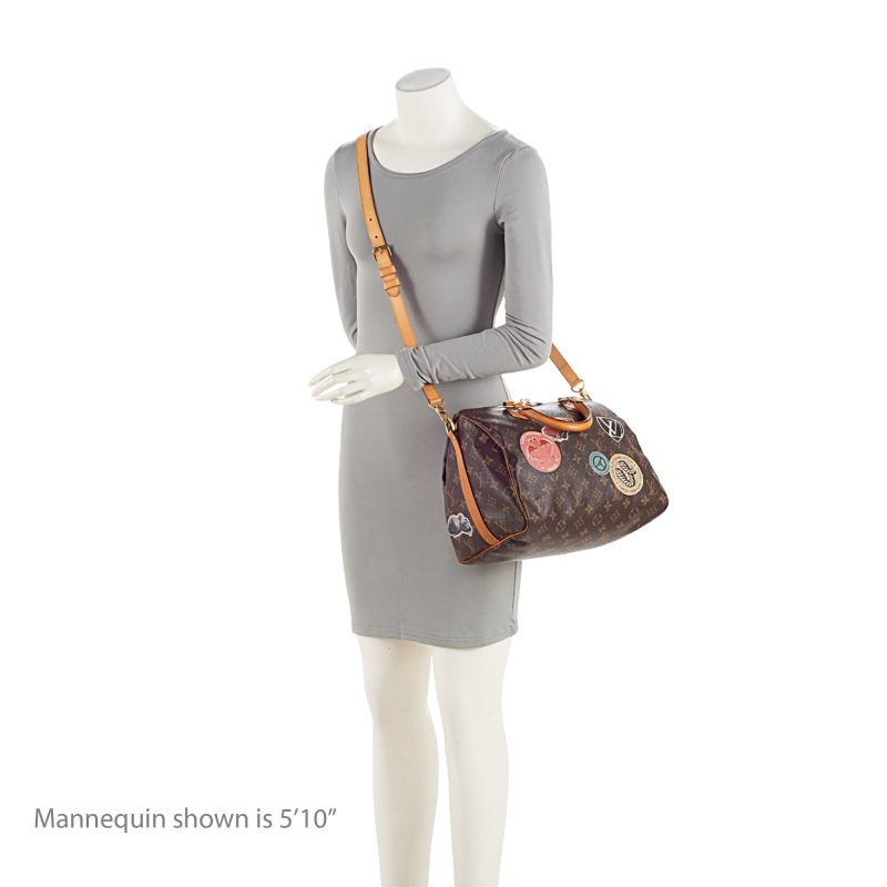 Louis Vuitton Monogram Canvas World Tour Speedy Bandouliere 30 Satchel (SHF-BIQxNQ) - Image 4