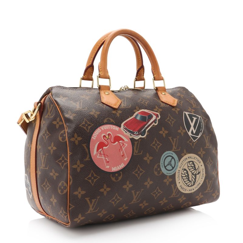 Louis Vuitton Monogram Canvas World Tour Speedy Bandouliere 30 Satchel (SHF-BIQxNQ)